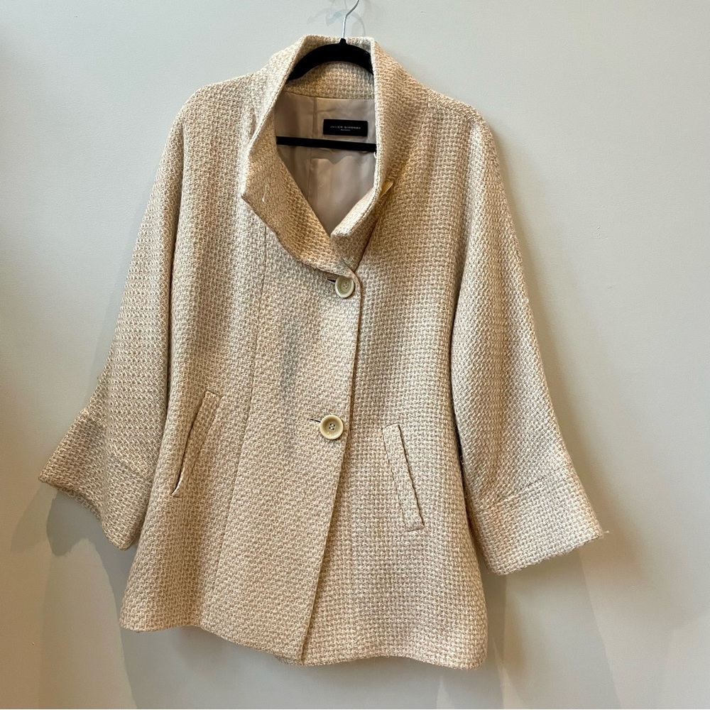 Simorra wool jacket in beige/cream, size 6